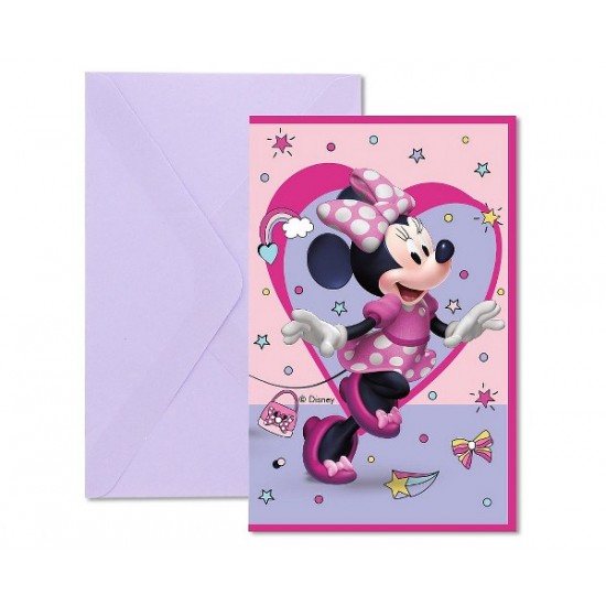 Προσκλήσεις πάρτυ Minnie Junior (6 τεμ)