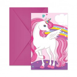 Προσκλήσεις πάρτυ Μονόκερος Rainbow (6 τεμ) Προσκλήσεις πάρτυ Μονόκερος Rainbow (6 τεμ)