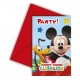 Προσκλήσεις πάρτυ Playful Mickey (6 τεμ)