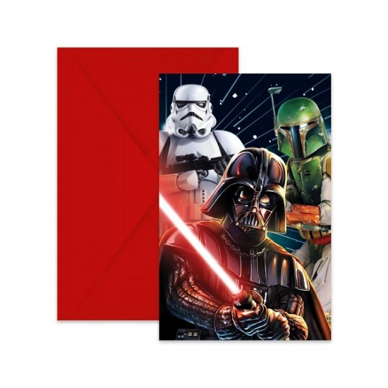 Προσκλήσεις πάρτυ Stars Wars Galaxy (6 τεμ)