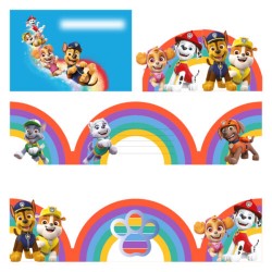 Προσκλήσεις Paw Patrol Ουράνιο Τόξο (8 τεμ) Προσκλήσεις Paw Patrol Ουράνιο Τόξο (8 τεμ)