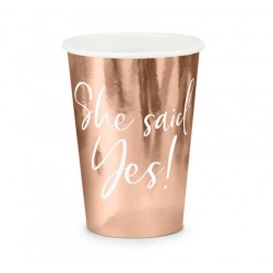 Rose Gold Ποτήρια "She said yes!" (6 τεμ) Rose Gold Ποτήρια "She said yes!" (6 τεμ)