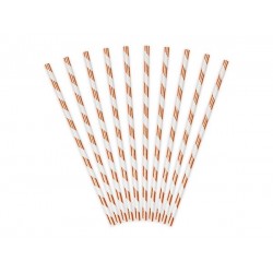 Rosegold χάρτινα καλαμάκια ριγέ (10 τεμ) Rosegold χάρτινα καλαμάκια ριγέ (10 τεμ)