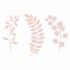 Ροζ Διακοσμητικά κλαδιά με φύλλα (9 τεμ)