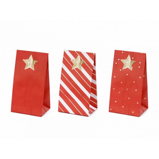 Σακουλάκια Αντίστροφης Μέτρησης Χριστουγέννων (24 τεμ)