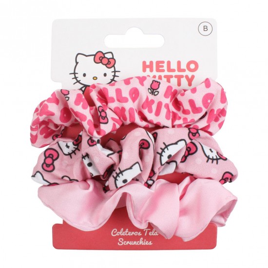 Scrunchies μαλλιών Hello Kitty (3 τεμ)