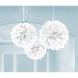 Σετ Fluffy Pom Pom Άσπρα (3 τεμ) Σετ Fluffy Pom Pom Άσπρα (3 τεμ)