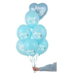 Σετ γαλάζια μπαλόνια "Mom to Be" (6 τεμ) Σετ γαλάζια μπαλόνια "Mom to Be" (6 τεμ)