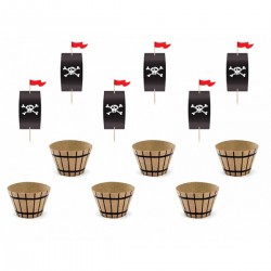 Σετ για cupcake Πειρατές (6 τεμ) Σετ για cupcake Πειρατές (6 τεμ)