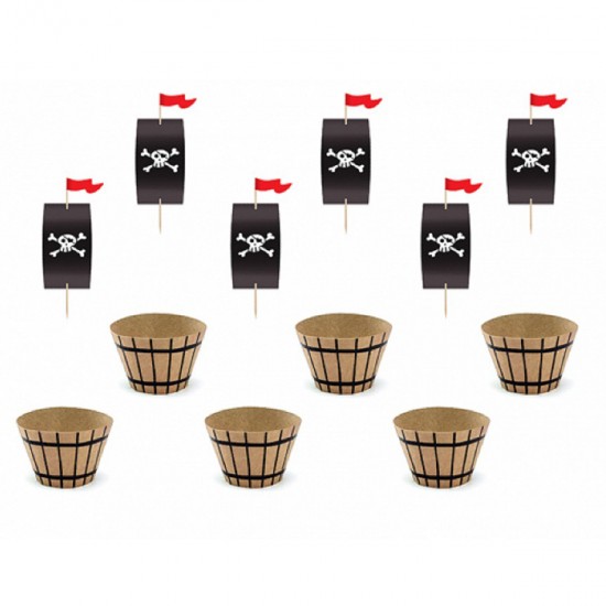 Σετ για cupcake Πειρατές (6 τεμ)