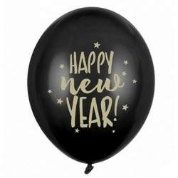 Σετ μαύρα Μπαλόνια Happy New Year (6 τεμ) Σετ μαύρα Μπαλόνια Happy New Year (6 τεμ)