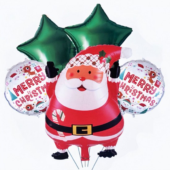 Σετ Μπαλόνια Άγιος Βασίλης (5 τεμ) Σετ Μπαλόνια Άγιος Βασίλης (5 τεμ)