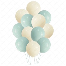 Σετ Μπαλόνια - Baby Blue & Ιβουάρ (12 τεμ) Σετ Μπαλόνια - Baby Blue & Ιβουάρ (12 τεμ)