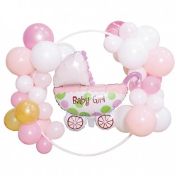 Σετ Μπαλόνια Baby Girl με κυκλικό frame (43 τεμ) Σετ Μπαλόνια Baby Girl με κυκλικό frame (43 τεμ)