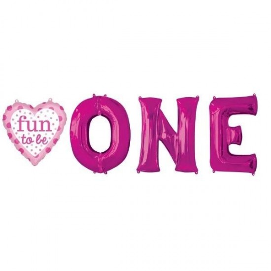 Σετ Μπαλόνια “Fun to be One” κοριτσάκι (4 τεμ)
