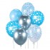 Σετ Μπαλόνια γενεθλίων Γαλάζιο & Ασημί (7 τεμ)