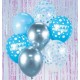 Σετ Μπαλόνια γενεθλίων Γαλάζιο & Ασημί (7 τεμ)