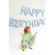 Σετ Μπαλόνια Γενεθλίων -“Happy Birthday” Γαλάζιο ματ (13 τεμ)