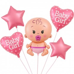 Σετ Μπαλόνια γέννησης Baby Girl (5 τεμ) Σετ Μπαλόνια γέννησης Baby Girl (5 τεμ)