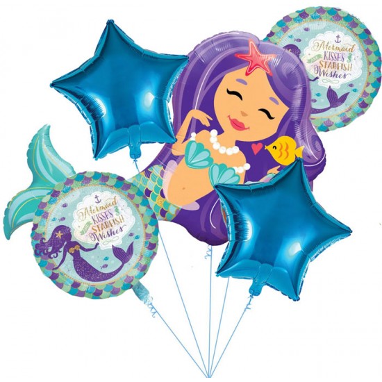 Σετ μπαλόνια Γοργόνα (5 τεμ)