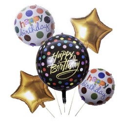 Σετ Μπαλόνια Happy Birthday (5 τεμ) Σετ Μπαλόνια Happy Birthday (5 τεμ)
