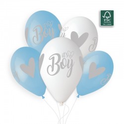 Σετ Μπαλόνια It’s A Boy Ασημί Εκτύπωση (5 τεμ) Σετ Μπαλόνια It’s A Boy Ασημί Εκτύπωση (5 τεμ)