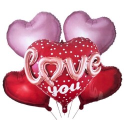 Σετ Μπαλόνια Love You καρδιές (5 τεμ) Σετ Μπαλόνια Love You καρδιές (5 τεμ)