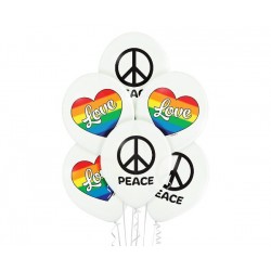 Σετ μπαλόνια Peace and Love (6 τεμ) Σετ μπαλόνια Peace and Love (6 τεμ)