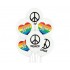 Σετ μπαλόνια Peace and Love (6 τεμ)