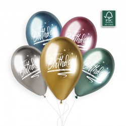 Σετ Μπαλόνια Shiny Happy Birthday (5 τεμ) Σετ Μπαλόνια Shiny Happy Birthday (5 τεμ)