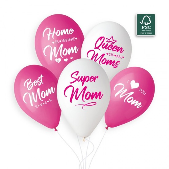Σετ Μπαλόνια Super Mom (5 τεμ)