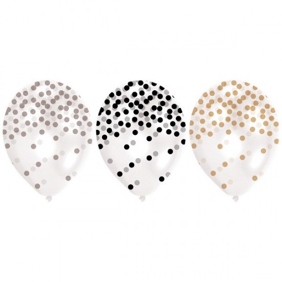 Σετ Μπαλόνια τυπωμένο κομφετί (6 τεμ)
