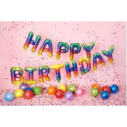 Σετ μπαλονιών "Happy Birthday" Rainbow (13 τεμ) Σετ μπαλονιών "Happy Birthday" Rainbow (13 τεμ)