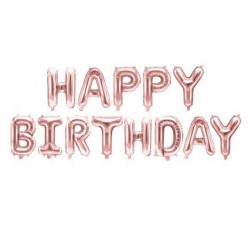 Σετ μπαλονιών "Happy Birthday" Ροζ-χρυσό (13 τεμ) Σετ μπαλονιών "Happy Birthday" Ροζ-χρυσό (13 τεμ)
