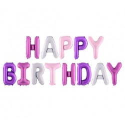 Σετ μπαλονιών "Happy Birthday" Ροζ Μοβ Mix (13 τεμ) Σετ μπαλονιών "Happy Birthday" Ροζ Μοβ Mix (13 τεμ)