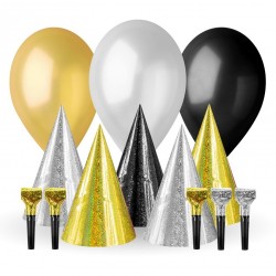 Σετ Πάρτυ Holographic Ασημί – Χρυσό – Μαύρο (13 τεμ) Σετ Πάρτυ Holographic Ασημί – Χρυσό – Μαύρο (13 τεμ)