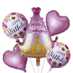 Σετ ροζ Μπαλόνια Happy Birthday (5 τεμ) Σετ ροζ Μπαλόνια Happy Birthday (5 τεμ)