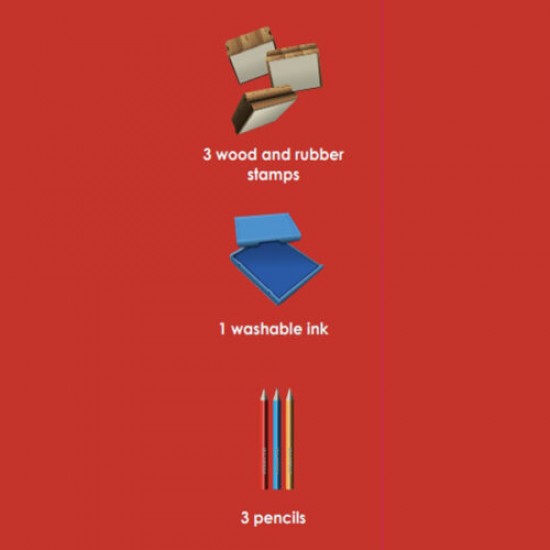 Σετ σφραγίδες και ξυλομπογιές Pj Masks