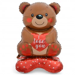 Standing Μπαλόνι Αρκουδάκι καφέ I Love you Standing Μπαλόνι Αρκουδάκι καφέ I Love you