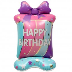 Standing Μπαλόνι Δώρο Γενεθλίων ροζ-γαλάζιο Standing Μπαλόνι Δώρο Γενεθλίων ροζ-γαλάζιο