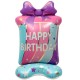 Standing Μπαλόνι Δώρο Γενεθλίων ροζ-γαλάζιο