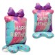 Standing Μπαλόνι Δώρο Γενεθλίων ροζ-γαλάζιο