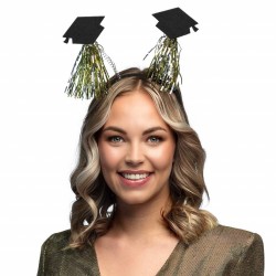 Στέκα Αποφοίτησης με mini Καπέλα και χρυσές Φούντες Στέκα Αποφοίτησης με mini Καπέλα και χρυσές Φούντες