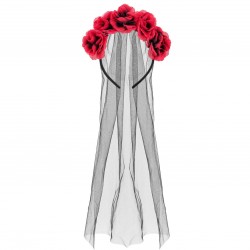 Στέκα Τριαντάφυλλα με μαύρο Πέπλο Στέκα Τριαντάφυλλα με μαύρο Πέπλο