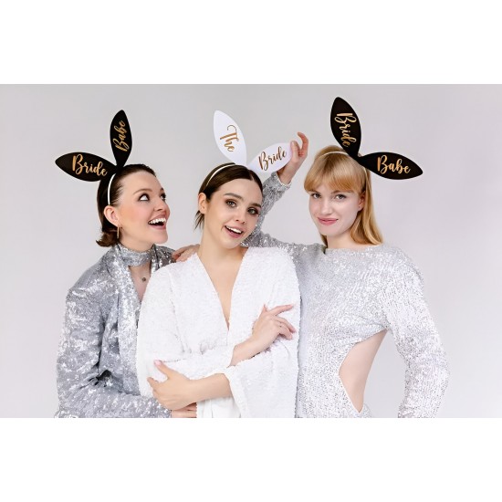 Στέκες Bride με αυτάκια μαύρα (6 τεμ)