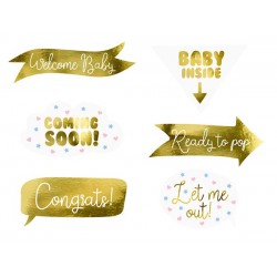 Στικάκια PhotoBooth Baby Shower (6 τεμ) Στικάκια PhotoBooth Baby Shower (6 τεμ)
