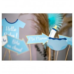 Στικάκια PhotoBooth Baby Shower Boy (11 τεμ) Στικάκια PhotoBooth Baby Shower Boy (11 τεμ)
