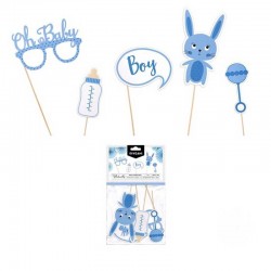 Στικάκια PhotoBooth Baby Shower Boy (5τεμ) Στικάκια PhotoBooth Baby Shower Boy (5τεμ)