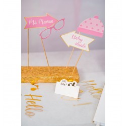 Στικάκια PhotoBooth Baby Shower Girl (11 τεμ) Στικάκια PhotoBooth Baby Shower Girl (11 τεμ)