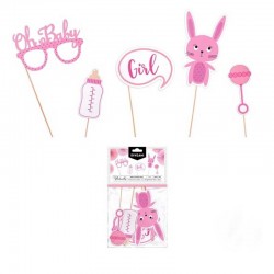 Στικάκια PhotoBooth Baby Shower Girl (5 τεμ) Στικάκια PhotoBooth Baby Shower Girl (5 τεμ)